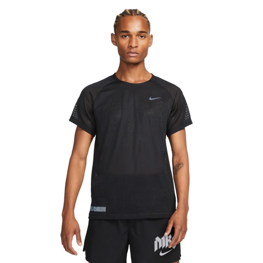 NEW Nike Black‎ Jersey Dri-FIT ADV Run Divison Techknit Mesh DX0853-010 Large